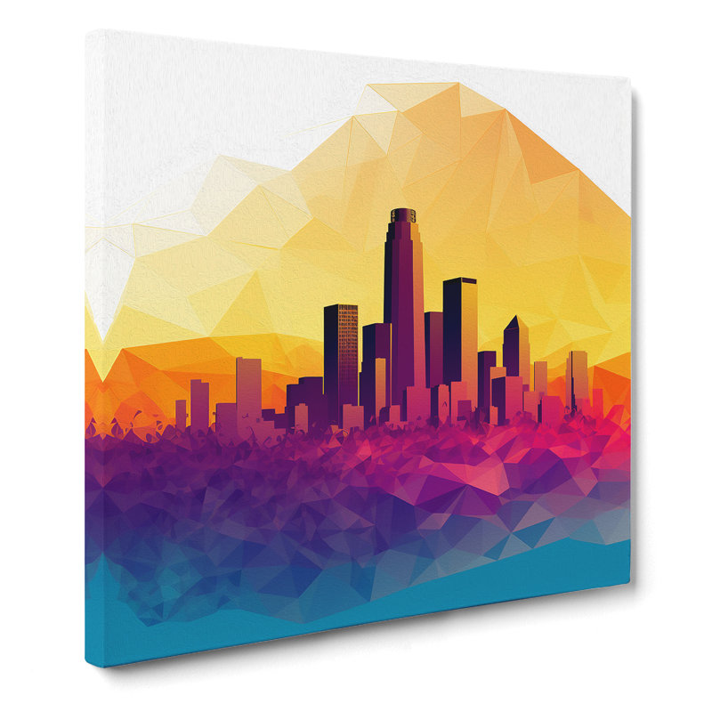 City Of Los Angeles Polygon No.1 - Print, 50cm H x 50cm W x 3cm D