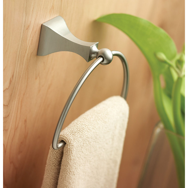 Retreat Wall Mounted Towel Ring, Brushed Nickel