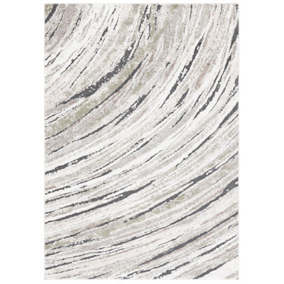 Tapis Opal 480 vert / gris ivoire