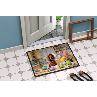 Decorating Easter Irish Setter Doormat