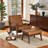 Kiger Faux Leather Armchair with Ottoman