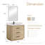 Meuble-lavabo sur pied simple 36 po avec plateau en quartz Calacatta et miroir Porto-1463672371-1463647406