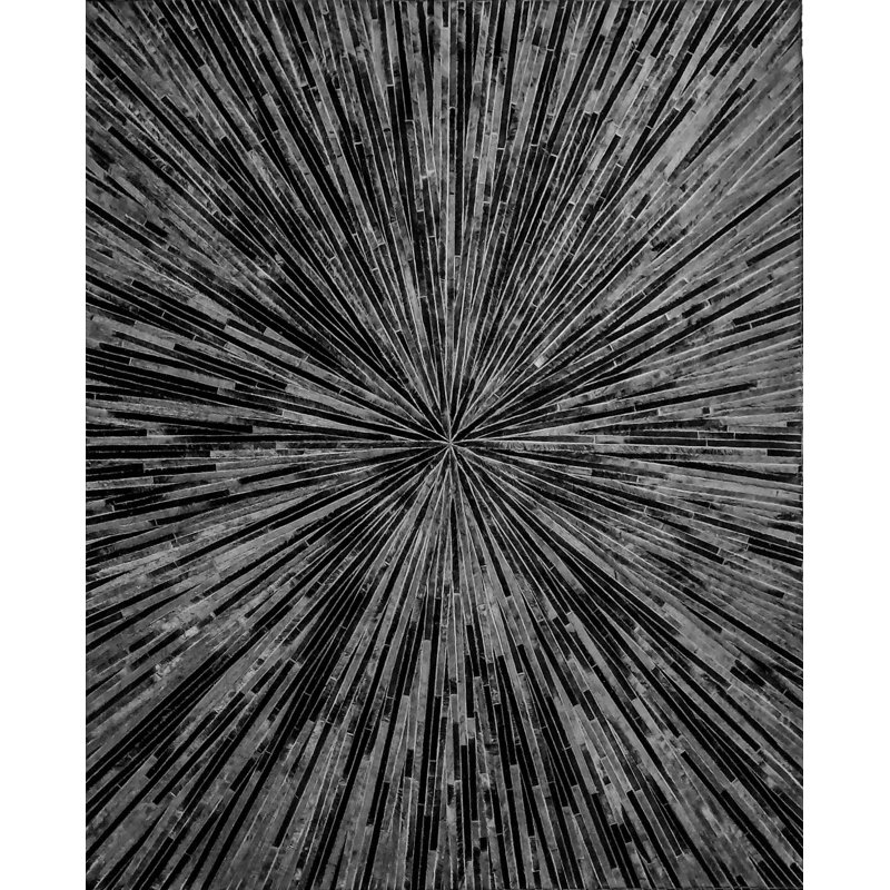 Tapis noir / gris Abani Rugs Hide HID580A, 6 pi x 9 pi