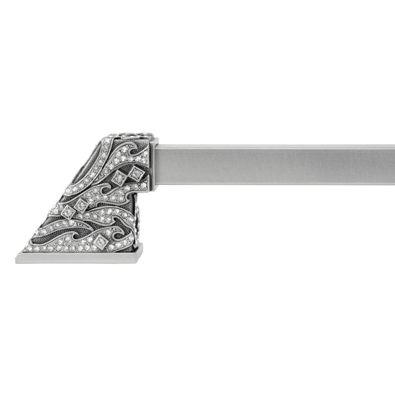 C TO C EVENING DRESS IV APPLIANCE PULL; CLEAR CRYSTAL; MATTE SILVER FINISH, 8"