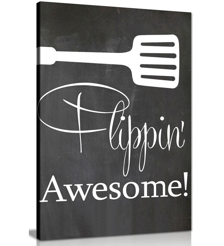 Flipping Awesome - Wrapped Canvas Print, 31cm H x 20cm W