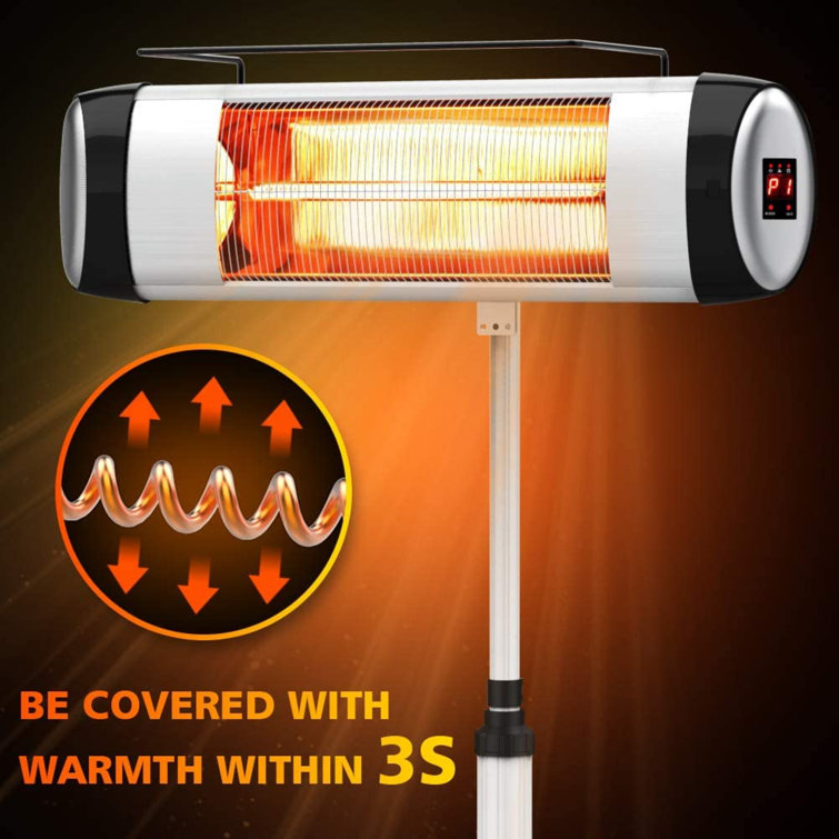e-Joy Electric Standing Patio Heater u0026 Reviews | Wayfair