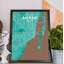 Miami City Map - No Frame Print-65126778