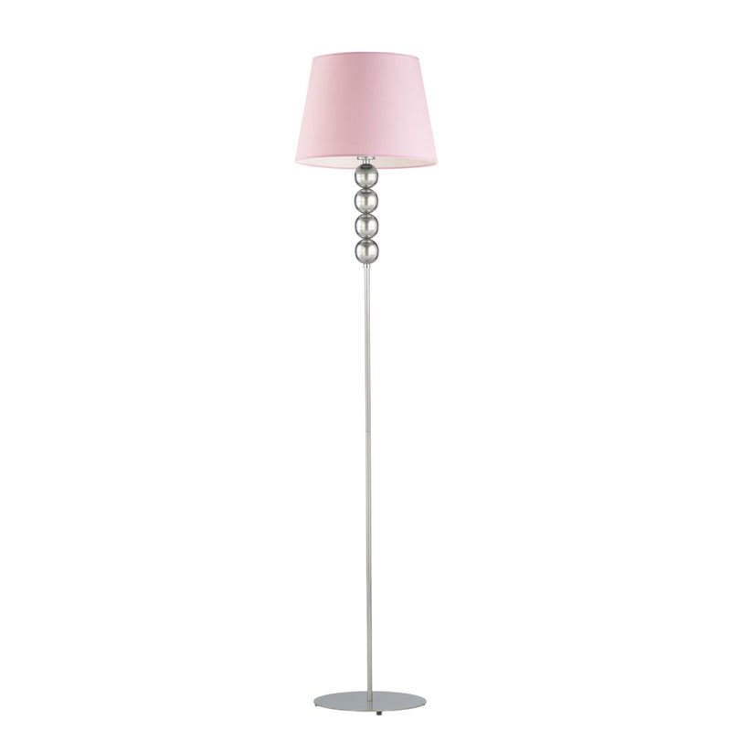 Sachso 174cm Traditional Floor Lamp, Light Pink, White