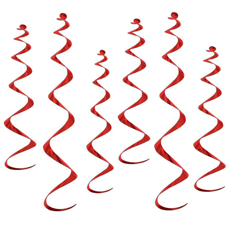Twirly Whirlys - paquet de 6, Rouge
