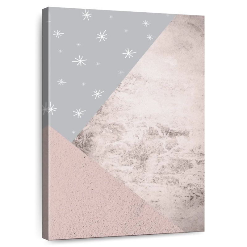 Avery Blush Pink Grey Mountains III, 45" H x 30" W