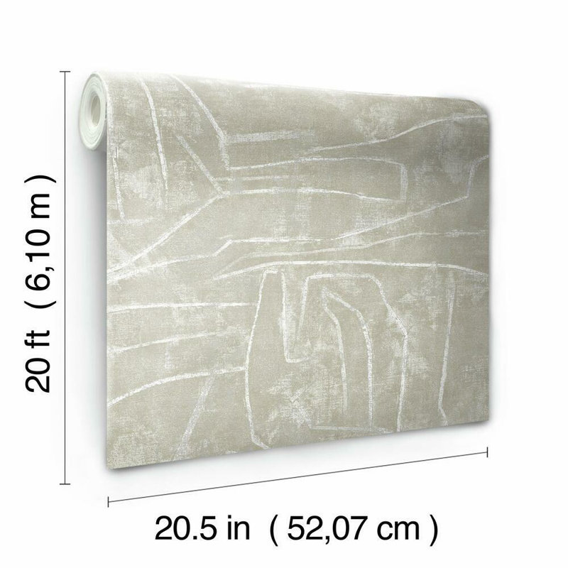 Urban Chalk Peel And Stick Wallpaper, Neutral/Pearl