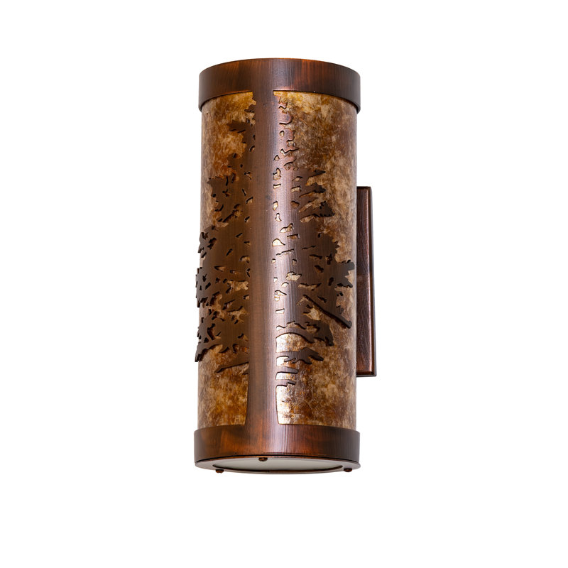 1 - Light Flush Mounted Sconce, Clear/Amber