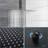 Dual Shower Head - 10 Inch Ceiling Mount Square Shower System with Rough-in Valve,Matte black