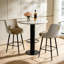 Bar Stool Upholstered Counter Height Bar Stool With Lion Knocker Breakfast Swivel Bar Chair For Kitchen Island-1596031137