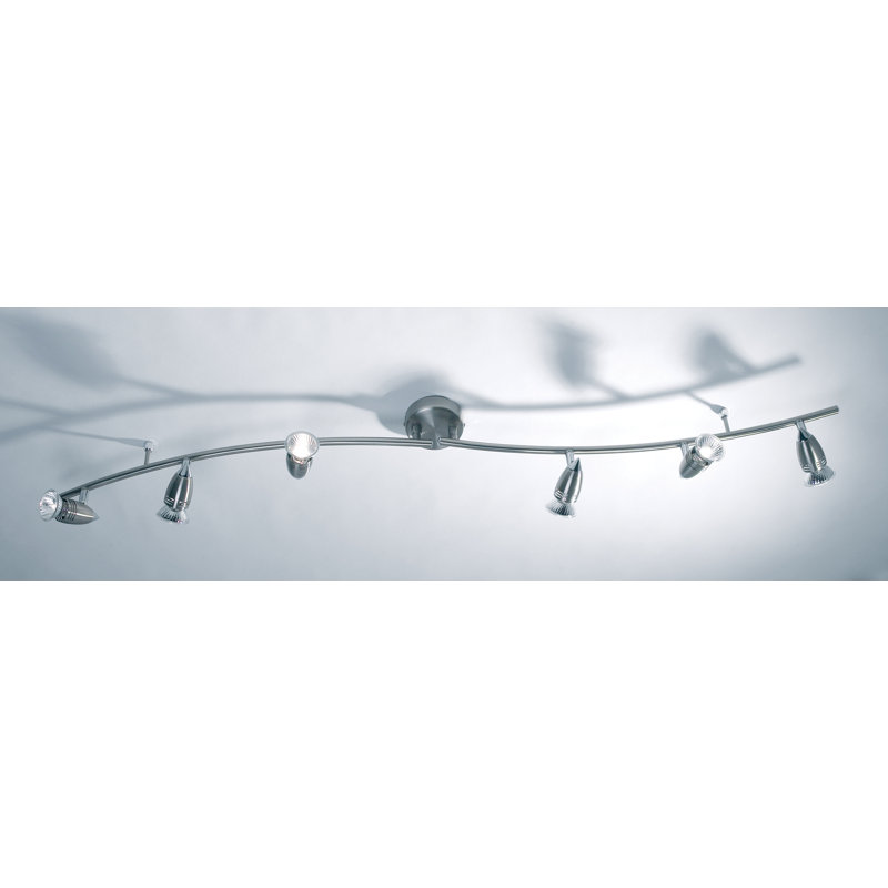 Zeno 70cm 4 -Light Track Kit, GU10 Halogen, Satin Chrome