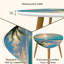 Ensemble de 2 tables basses gigognes Triangle Tropic Beach Palm Summer Holiday