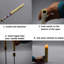 Ensemble de 4 bougies sans flamme effilées