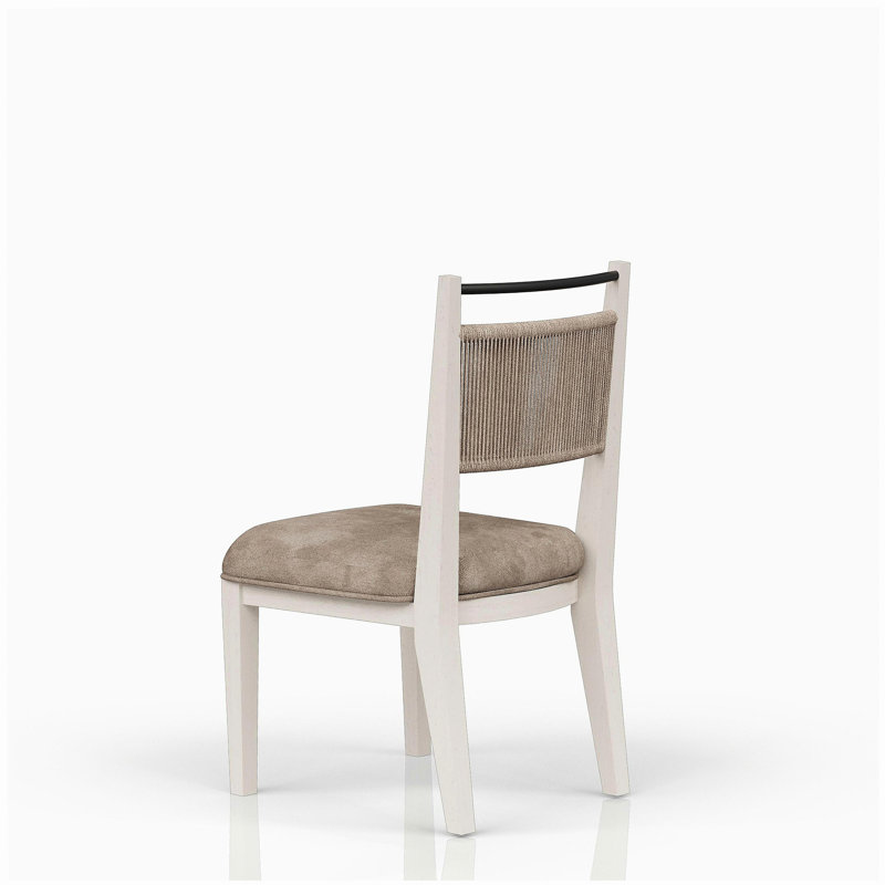 Rope Back Bar Stool - Vanilla/Palm
