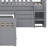 L-Shaped Space-Saving Twin Loft And Twin Platform Bed With 7 Drawers And Guardrails-493832420
