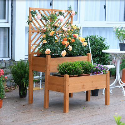 Wood Raised Garden Bed