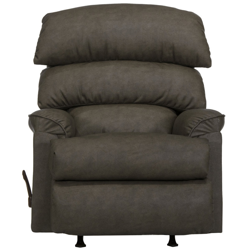 Montello Chaise Rocker Recliner In Nanobionic Fabric, Gray