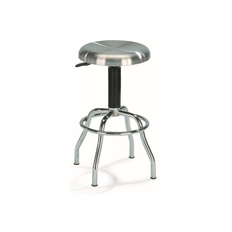Tabouret de bar moderne réglable en acier inoxydable pour une utilisation polyvalente dans les environnements domestiques et commerciaux