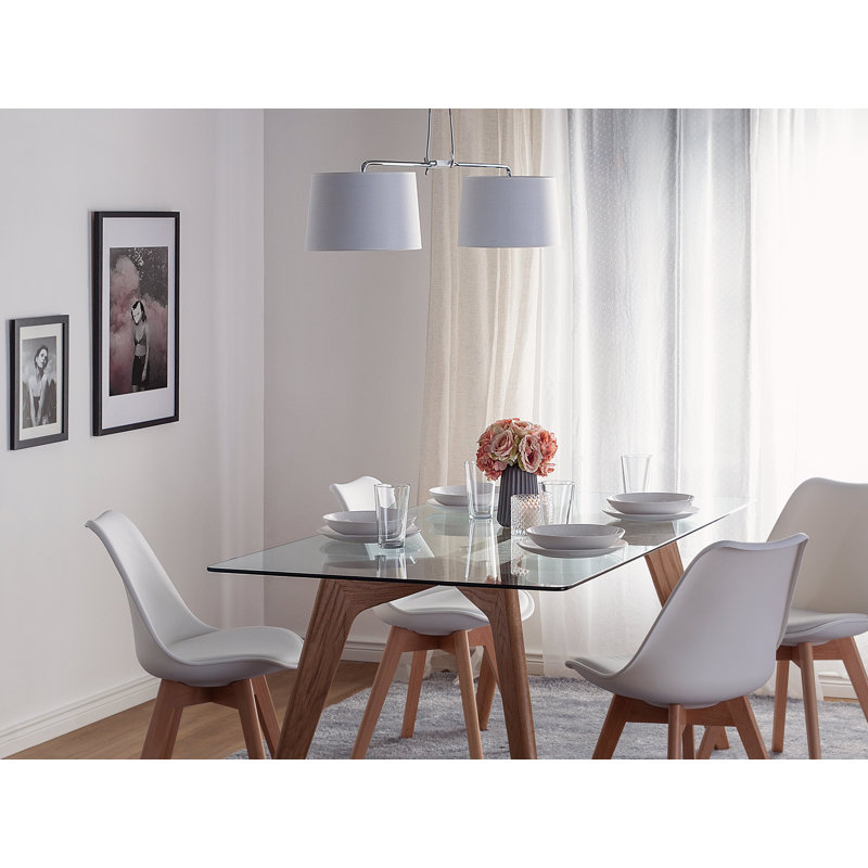 Wirrida 2 - Light Drum Chandelier, White/Silver