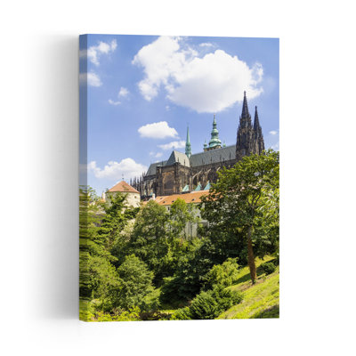 Majestic Prague Castle Gothic Abstract Contemporary Architecture City Wall Art Print by Melanie Viola - Print