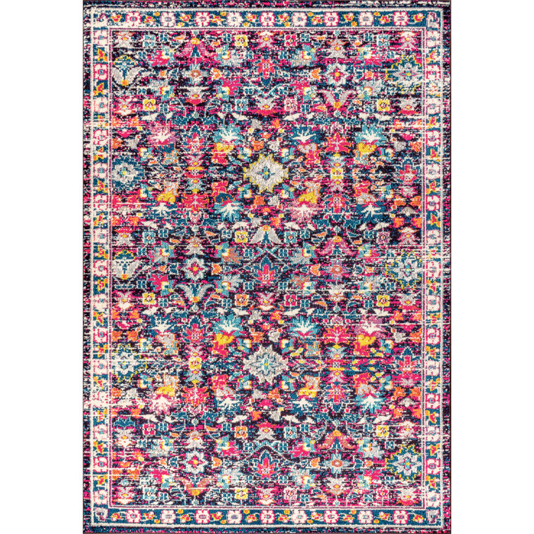 Latrobe Modern Persian Boho Floral Multi/Purple Rug