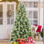 Arbre de Noël avec 300 lumières DEL blanc chaud - 988 pointes en PVC et aiguilles dures, 66 pommes de pin, conception à branches articulées, support en métal robuste - arbre de Noël réaliste-84482889