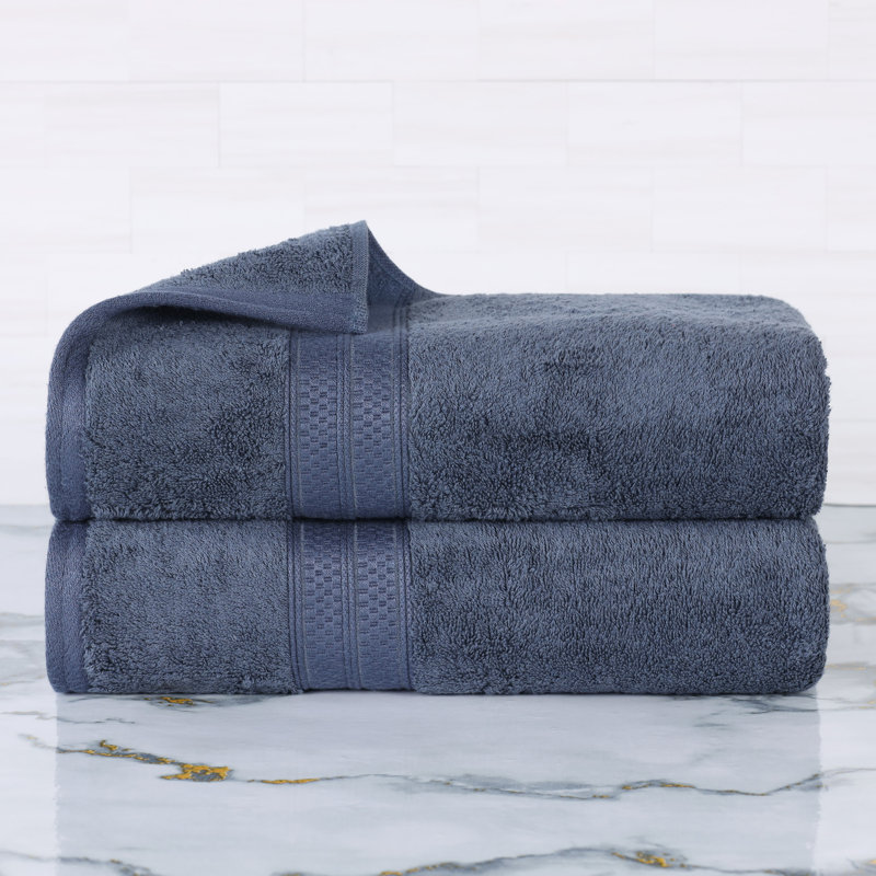 Nolhan Rayon from Bamboo Cotton Blend Bath Towels, River Blue