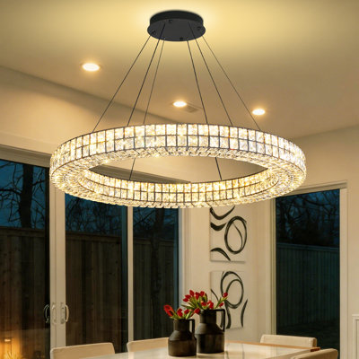 Talyssa 1 - Light Stainless Steel LED Crystal Pendant