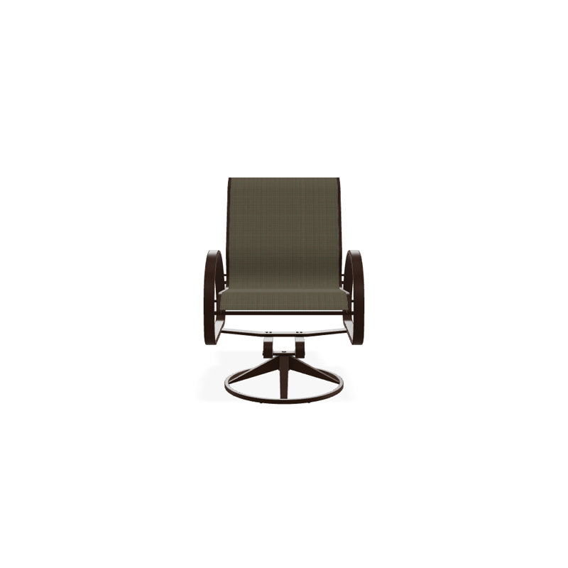 Fauteuil de patio pivotant Hiraku, Tweed Sunbrella® brun, Kona texturé