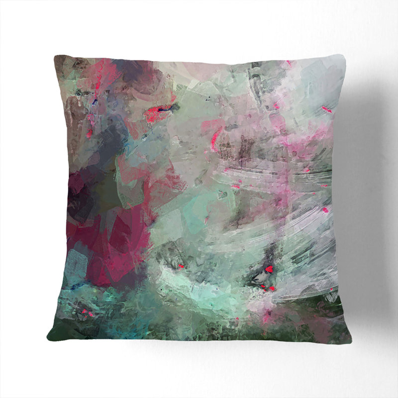 Colour In Motion Abstract Square Throw Cushion, Stone, 40 x 40 cm