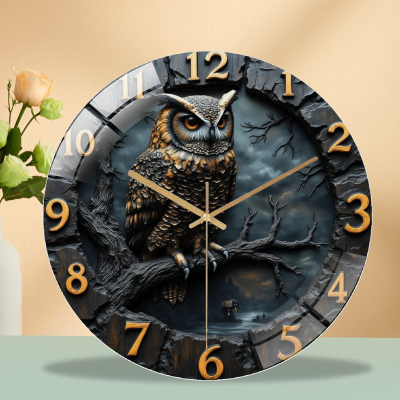 Horloge murale hibou