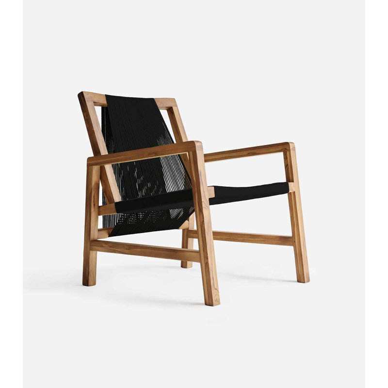 Fauteuil Nicoya, Naturel / cordon traditionnel noir
