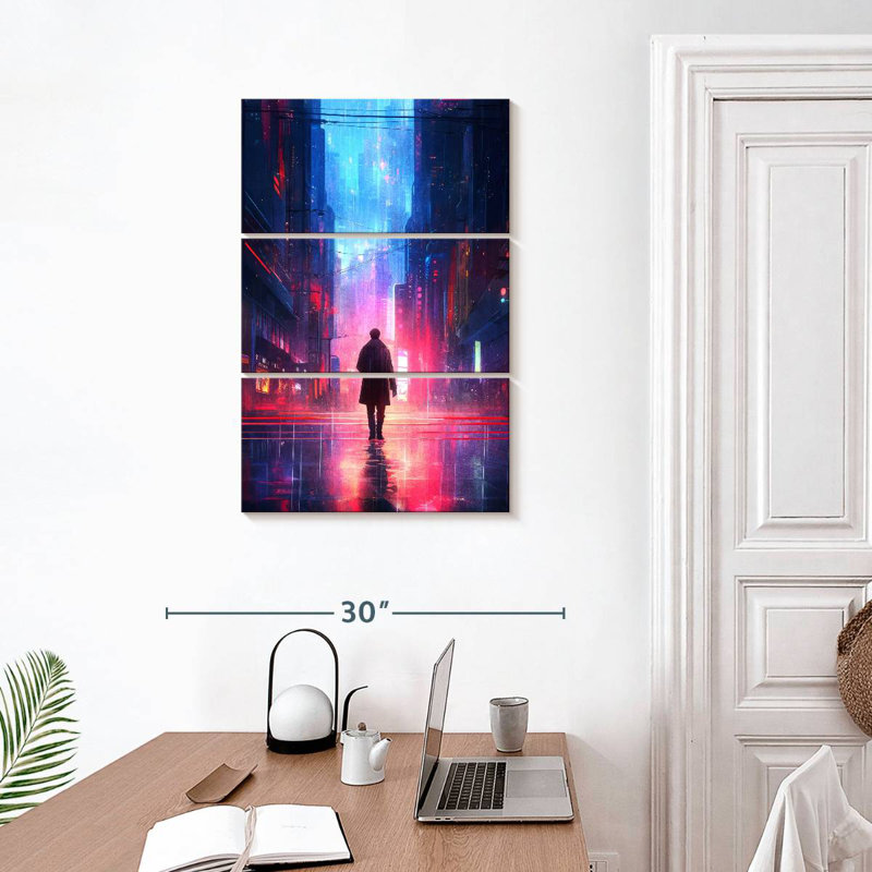 Siréci perdu dans le Cyberpunk de Siréci, H 32 po x l 20 po