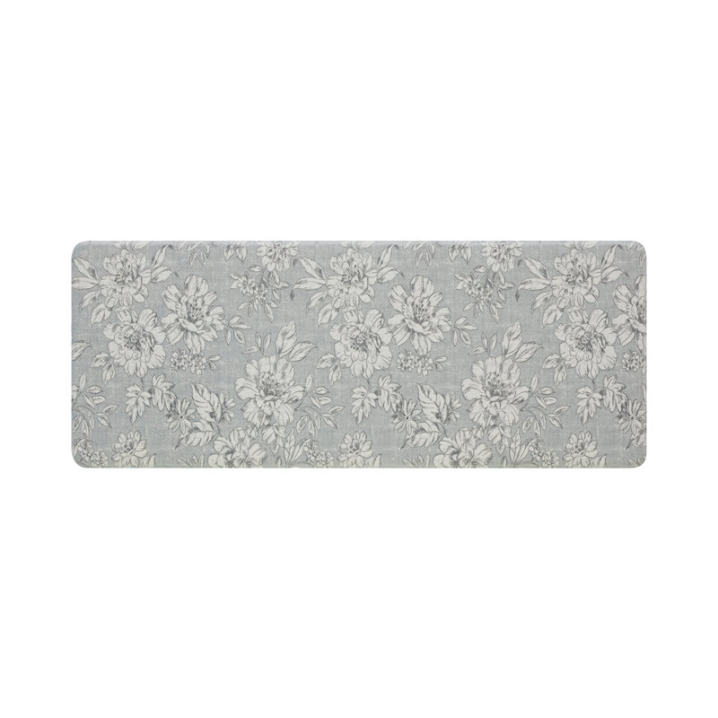 Laura Ashley Blue PVC Anti-Fatigue Comfort Mat 60" x 17.5"