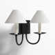 Helio 2 Light Steel Dimmable Candle Wall Light