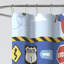 Rideau de douche simple camions et trains