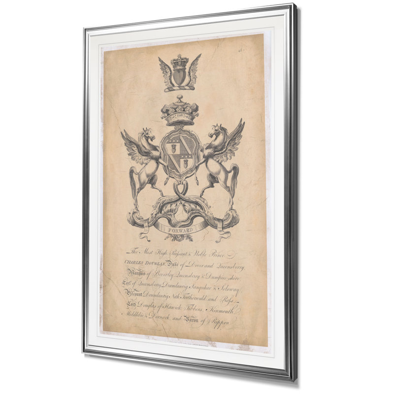«Peerage of England IV», art textuel, H 30 po x l 22 po x P 1,5 po, Cadre argenté