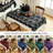 Black Lace Halloween Tablecloth 86.61x39.37 Inch, Skull Pattern Rectangular Polyester Table Cover for Halloween Party Dining Table Decor