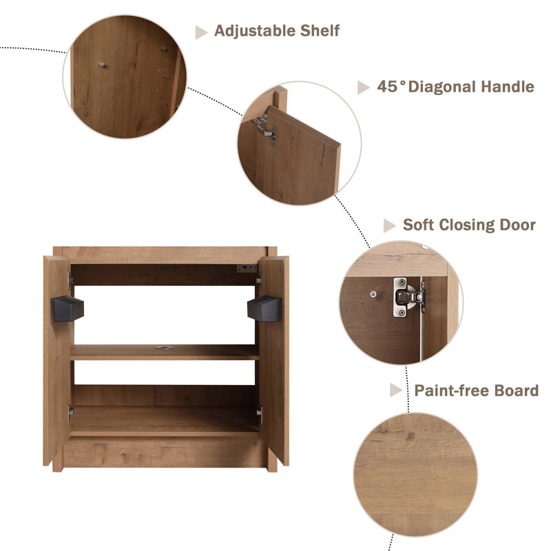 Base de meuble-lavabo sur pied simple 30 po seulement