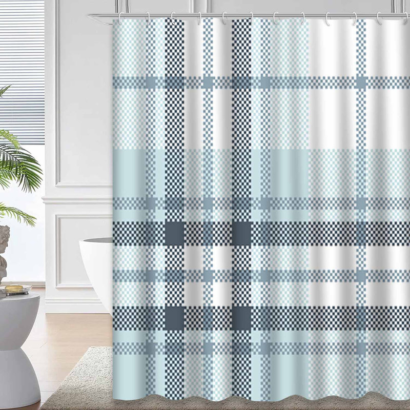 Rideau de douche Tartan, L 72 po x l 84 po