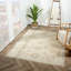 Tapis traditionnel beige / ivoire lavable à la machine-1171824245