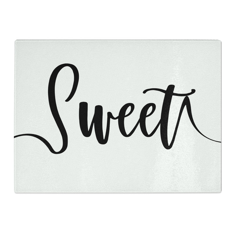 Sweet Dream No.1 Typography Quote  Glass Chopping Board