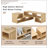 2 Pieces Cube TV Stand,Free Combination Gaming Entertainment Centre Media Stand,Open Storage Bookcase Shelf for Living Room,2 Shelf Bookcase L-Shaped TV Console Stand,with Dimensions of 47.2*12*13.4.-1805963562