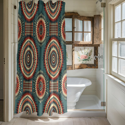 Boho Shapes - Rideau de douche Premium