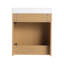 Meuble-lavabo mural avec lavabo en résine et porte simple à fermeture douce-129339193