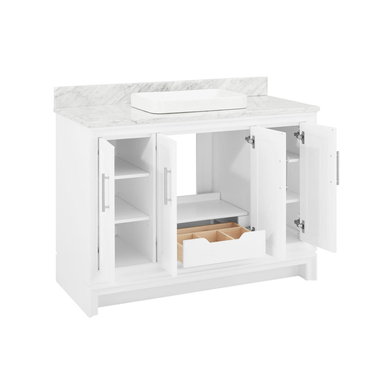 Anahem 48" Single Bathroom Vanity Set, White, 8" Widespread